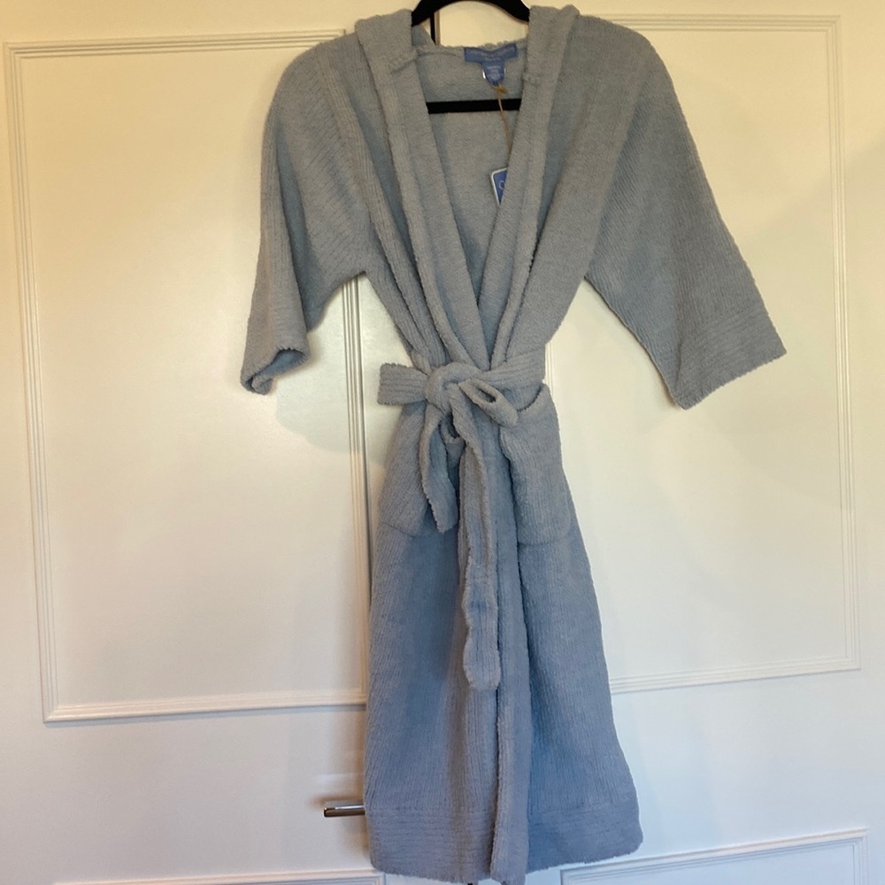 Colorado Clothing Kids Unisex Chenille Powder Blue Hooded Robe Size 7/8 …